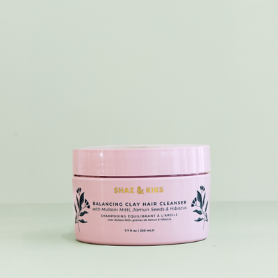 shaz & kiks balancing clay hair cleanser shampoo