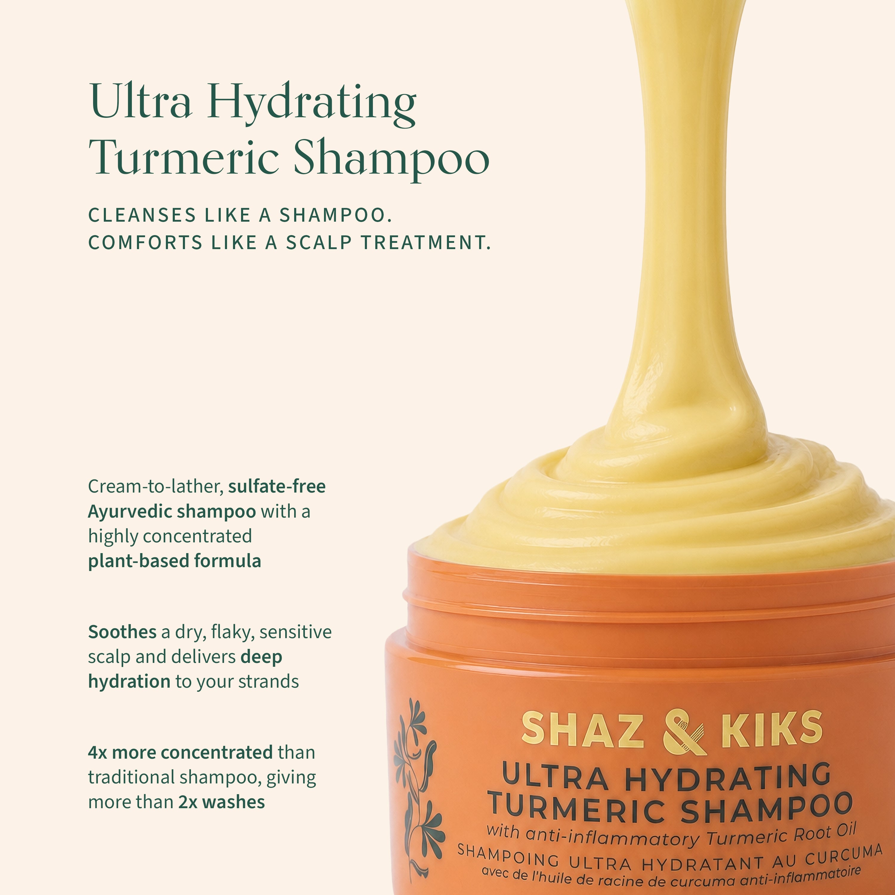 Ultra Hydrating Turmeric Shampoo Travel | SHAZ & KIKS