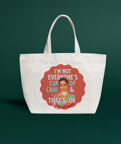 Not Your Cup of Chai Jumbo Tote